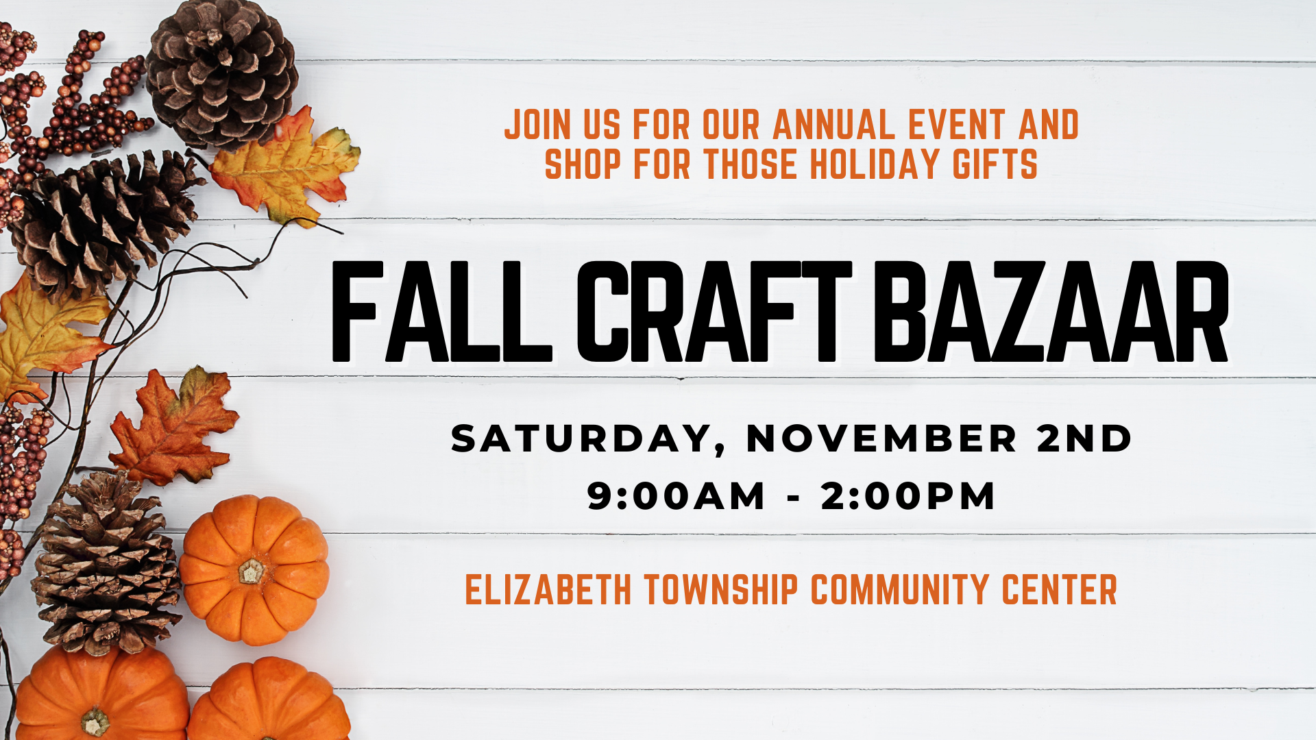 5th Annual Fall Craft Bazaar